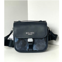 Load image into Gallery viewer, Coach Racer Men's Crossbody Bag CDC15 – Blue Signature Camo Leather