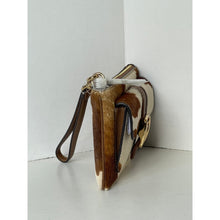 Load image into Gallery viewer, Coach Ashton Wristlet CDY07 Haircalf Cow Print Leather Clutch Brown C