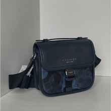 Load image into Gallery viewer, Coach Racer Men's Crossbody Bag CDC15 – Blue Signature Camo Leather