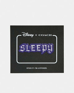 Disney X Coach Dark Disney Sleeping Beauty SnowWhite Happy Sleepy Leather Sticker - Luxe Fashion Finds