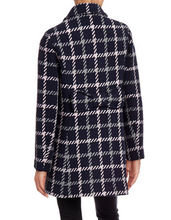 Load image into Gallery viewer, Kate Spade Women&#39;s Wool Peacoat Bow-Back Plaid Double Breasted Blue Coat - XS - Luxe Fashion Finds