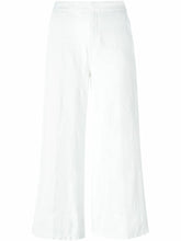 Load image into Gallery viewer, Tory Burch Women&#39;s Jodie Jacquard Tailored White Cotton Wide-Leg Crop Pant  27 - Luxe Fashion Finds