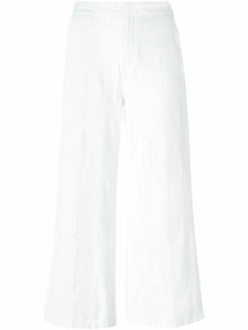 Tory Burch Women's Jodie Jacquard Tailored White Cotton Wide-Leg Crop Pant  27 - Luxe Fashion Finds
