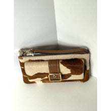 Load image into Gallery viewer, Coach Ashton CDY07 Wristlet Haircalf Cow Print Leather Clutch Brown D