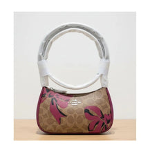 Load image into Gallery viewer, Coach Teri Mini Crossbody CY733 Brown Signature Canvas Red Bow Print Bag