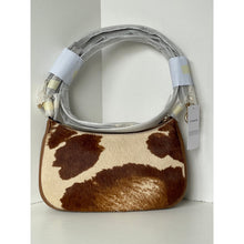 Load image into Gallery viewer, Coach Teri Shoulder Bag Haircalf Cow Print CDW45 Brown Leather B