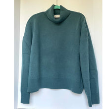 Load image into Gallery viewer, Free People Sigma Wool Turtleneck Sweater Cypress Blue Women's Large