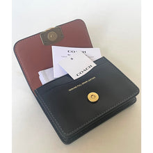 Load image into Gallery viewer, Coach Bandit Card Case CH825 Black Calf Leather Wallet Women's