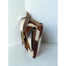 Load image into Gallery viewer, Coach Ashton CDY07 Wristlet Haircalf Cow Print Leather Clutch Brown E