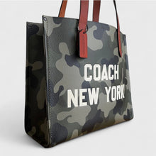 Load image into Gallery viewer, Coach Relay Tote CY808 Camo Print Pebbled Leather Large Carryall Bag