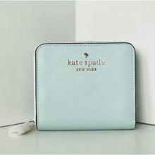 Load image into Gallery viewer, Kate Spade Staci Small Blue Saffiano Leather Wallet