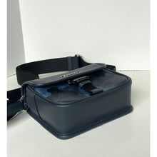 Load image into Gallery viewer, Coach Racer Men's Crossbody Bag CDC15 – Blue Signature Camo Leather