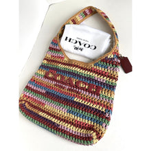 Load image into Gallery viewer, Coach Brooklyn Shoulder Bag 34 CDZ40 Multicolor Woven Leather Hobo