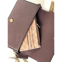 Load image into Gallery viewer, Coach Mila Crossbody Bag CAO01 Maple Leather Signature Canvas with Zip Pouch