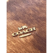 Load image into Gallery viewer, Coach Ashton Wristlet CDY07 Haircalf Cow Print Leather Clutch Brown F