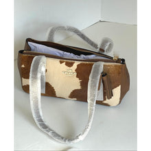 Load image into Gallery viewer, Coach Asher Shoulder Bag CDW46 Haircalf Cow Print Brown Leather Gold Tone