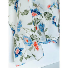 Load image into Gallery viewer, Joie Derwen White Floral Silk Sleeveless Ruffle Top Women's Medium