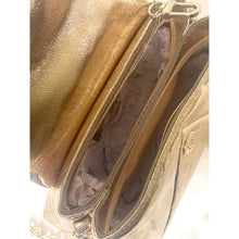 Load image into Gallery viewer, Ted Baker Poppy Satchel Gold Metallic Leather Padlock Top Handle Bag