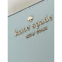 Load image into Gallery viewer, Kate Spade Staci Small Blue Saffiano Leather Wallet