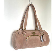 Load image into Gallery viewer, Coach Kisslock Barrel Bag CDZ16 Suede Leather Shoulder Bag Nuage Ortiginals B
