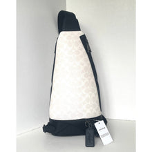 Load image into Gallery viewer, Coach Dominic Sling Pack CY801 Chalk Black Signature Canvas Leather Crossbody