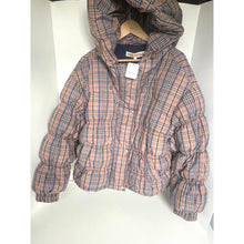 Load image into Gallery viewer, Free People Party Of One Plaid Hooded Puffer Jacket