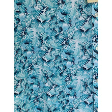 Load image into Gallery viewer, Projek Raw Linen Button Up Shirt Mens L Blue Tropical Short Sleeve
