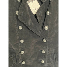 Load image into Gallery viewer, Free People Lotty Black Velvet Double-Breasted Military Blazer – Women's Small