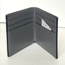 Load image into Gallery viewer, Coach Slim Billfold Wallet CW444 Charcoal Gray Embossed Leather Bifold Men's