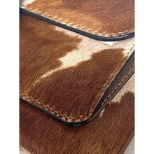 Load image into Gallery viewer, Coach Ashton Wristlet CDY07 Haircalf Cow Print Leather Clutch Brown A