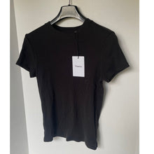 Load image into Gallery viewer, Theory Tiny Tee 2 Black Ribbed Pima Cotton Short Sleeve T-Shirt – Women's Large