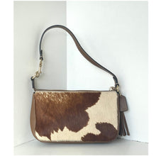 Load image into Gallery viewer, Coach Nolita 19 CDW34 Cow Print Haircalf Leather Shoulder Bag Wristlet B
