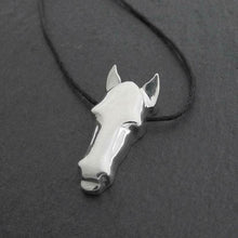 Load image into Gallery viewer, A. Chenier Necklace Silver Horse Sterling 18-inch Snakechain Unisex Handmade