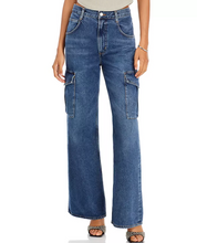 Load image into Gallery viewer, Agolde Minka Cargo High Rise Wide Leg Jeans Womens 29 Blue Denim Path