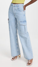 Load image into Gallery viewer, Agolde Minka Cargo High Rise Wide Leg Jeans Womens 29 Blue Denim Realm
