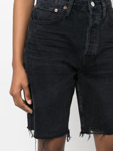 Load image into Gallery viewer, Agolde Shorts Denim Womens 26 Black Ira Mid Rise 90s Loose Short Raw Hem