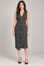 Load image into Gallery viewer, Alice + Olivia Carissa Gray Faux-Wrap Sheath Dress 10