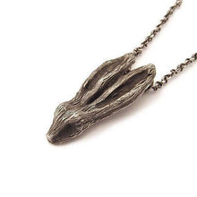 Load image into Gallery viewer, Andree Chenier Necklace Rabbit Sterling Silver 18in Chain Handcrafted Oxidized
