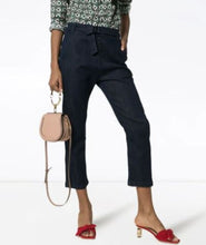 Load image into Gallery viewer, Anthropologie 3x1 Jeans Womens 25  Blue Cropped Straight Leg Ultra High-Rise Belt