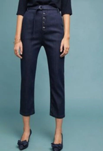 Load image into Gallery viewer, Anthropologie 3x1 Jeans Womens 25  Blue Cropped Straight Leg Ultra High-Rise Belt
