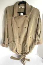 Load image into Gallery viewer, Anthropologie Amo Trench Short Jacket Womens Small Oversized Short Belted Sage