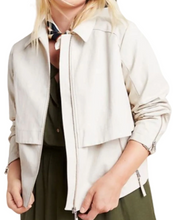 Load image into Gallery viewer, Anthropologie Jacket Crop Womens Extra Large Anorak Zip Up Vegan Faux Leather