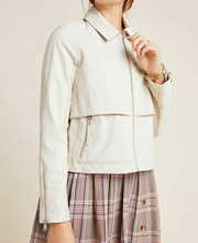 Load image into Gallery viewer, Anthropologie Jacket Crop Womens Extra Large Anorak Zip Up Vegan Faux Leather