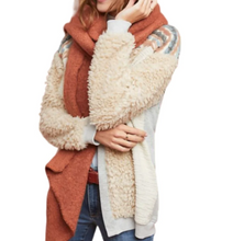 Load image into Gallery viewer, Anthropologie Jacket Large Womens Beige Open Front Faux Fur Cardigan