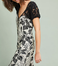 Load image into Gallery viewer, Anthropologie Jumpsuit Womens 0 Gray Short Sleeve Wide Leg Floral Lace