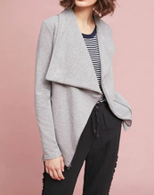 Load image into Gallery viewer, Anthropologie Moto Jacket Womens Extra Small Gray Sweatshirt Zip Up
