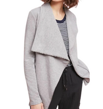 Load image into Gallery viewer, Anthropologie Moto Jacket Womens Extra Small Gray Sweatshirt Zip Up