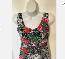 Load image into Gallery viewer, Anthropologie Maeve Floral A-Line Dress Sleeveless V-Neck Asymmetric 2