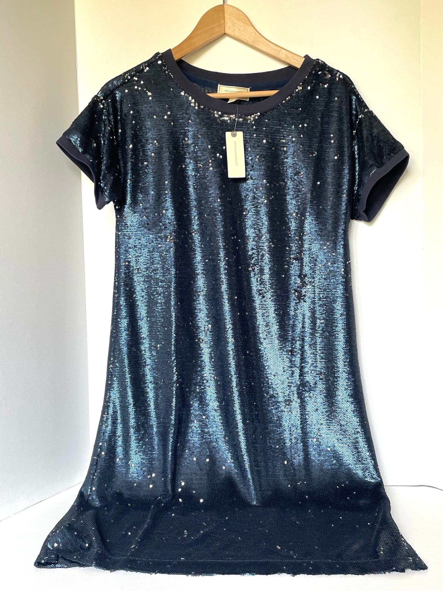 anthropologie blue sequin dress T-Shirt Womens XS Boat Neck – Luxe Fashion Finds recently-created-migrated-product 1 X at Anthropologie L'Academie Revolve The Gigi Color:black(presale1)