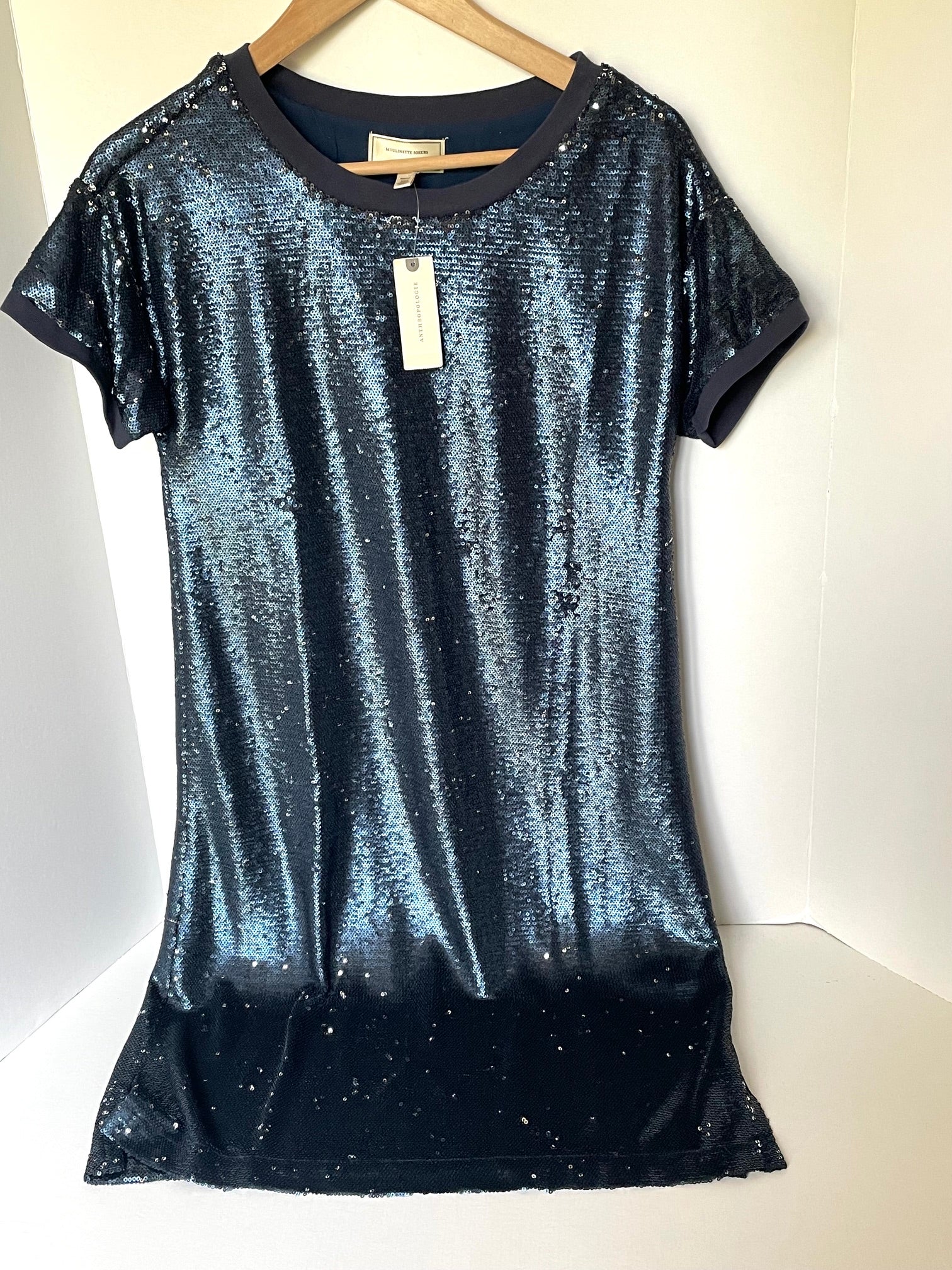 blue sparkly t shirt dress Anthropologie Sequin T-Shirt Womens XS Boat Neck – Luxe Fashion Finds sequin game day. RamadanEdit2024 Toddler Girls Birthday Dresses Big Kid Shoe Size:11
